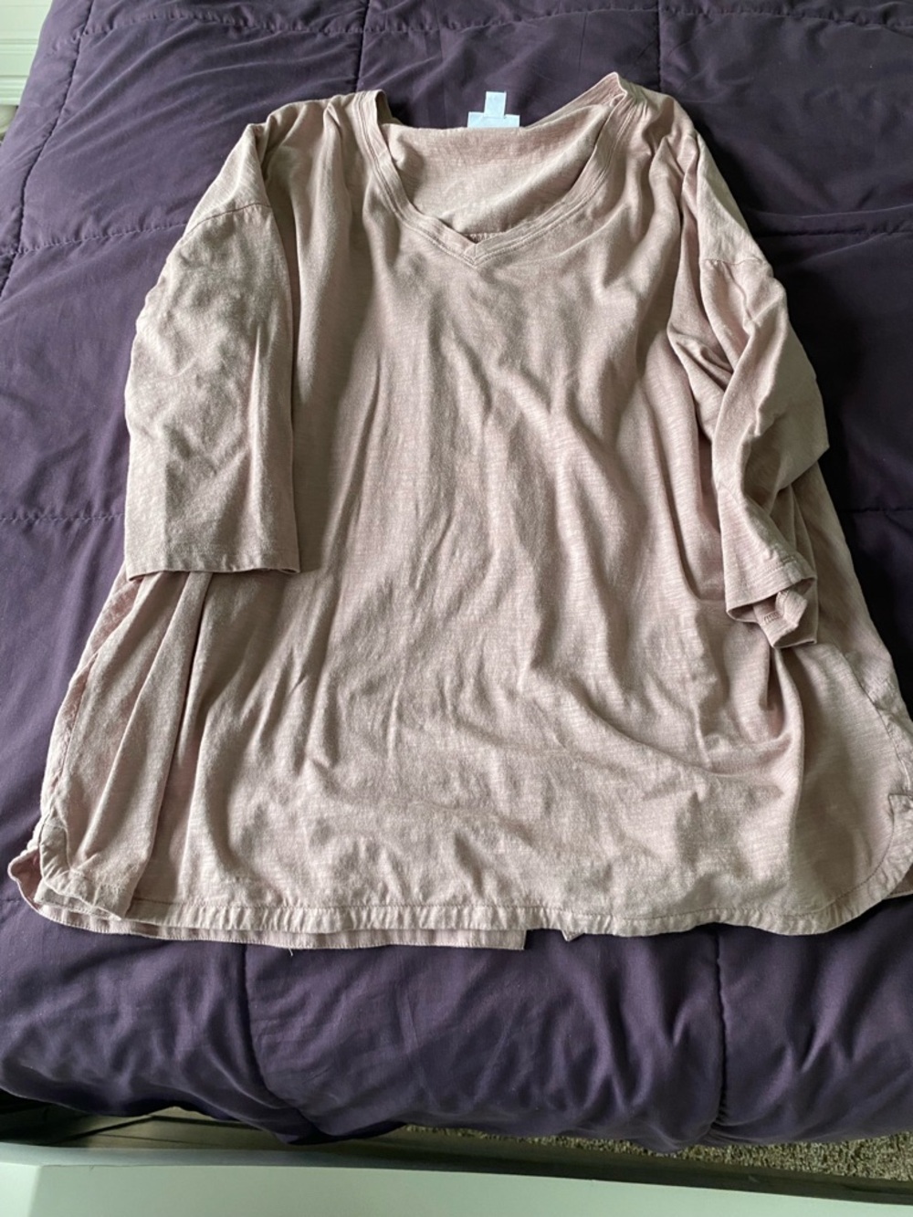 J. Jill Soft V-Neck Tunic in Dusty Rose